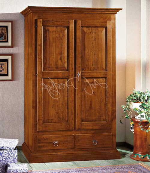 Traditional Wardrobes Inside Fashionable Art.1907/a Traditional Wardrobe With Two Doors – Art Prestige – Luxury  Furniture (Photo 9 of 10)