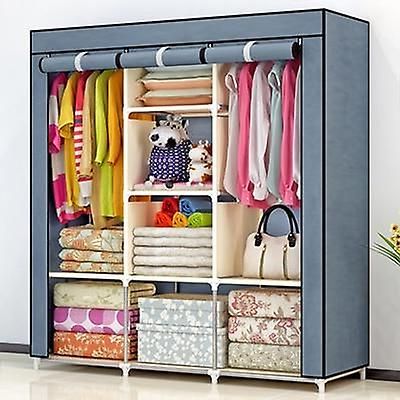Well Known Portable Wardrobes Within Non Woven Fold Portable Storage Furniture, Quarter Wardrobe Cabinet Bedroom (Photo 4 of 10)