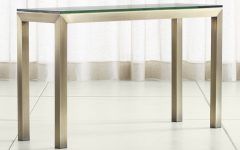 20 Best Parsons Clear Glass Top & Stainless Steel Base 48x16 Console Tables