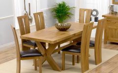 20 Collection of Oak Extending Dining Tables and 6 Chairs