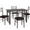 Valencia 5 Piece Round Dining Sets with Uph Seat Side Chairs
