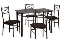 The Best Valencia 5 Piece Round Dining Sets with Uph Seat Side Chairs