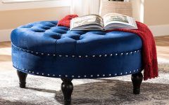  Best 10+ of Blue Fabric Tufted Surfboard Ottomans
