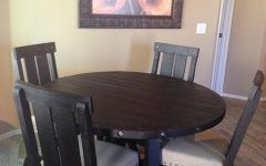 Jaxon 5 Piece Extension Round Dining Sets with Wood Chairs