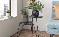Black Marble Plant Stands