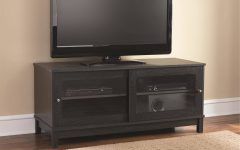 20 Best Ideas Black Tv Stand with Glass Doors