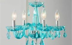 Turquoise Crystal Chandelier Lights