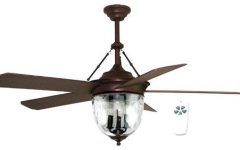 15 Collection of Bronze Outdoor Ceiling Fans with Light