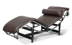 Brown Chaise Lounge Chair by Le Corbusier