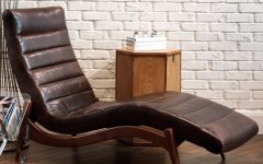 Brown Leather Chaise Lounges