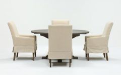 Combs 5 Piece Dining Sets with  Mindy Slipcovered Chairs