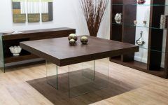 Dark Wood Square Dining Tables