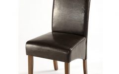 Dark Brown Leather Dining Chairs