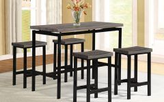 20 Best Collection of Denzel 5 Piece Counter Height Breakfast Nook Dining Sets