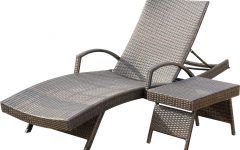 15 Collection of Eliana Outdoor Brown Wicker Chaise Lounge Chairs