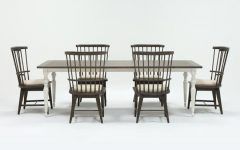 Candice Ii 7 Piece Extension Rectangular Dining Sets with Slat Back Side Chairs