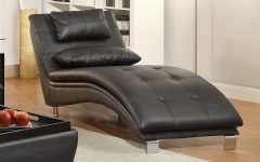 Top 15 of Black Leather Chaise Lounge Chairs
