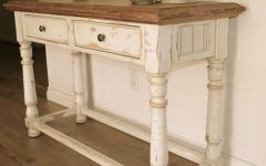 2024 Latest Antique White Distressed Console Tables