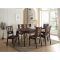 Caira 7 Piece Rectangular Dining Sets with Upholstered Side Chairs