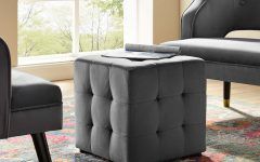 Top 10 of Gray Fabric Tufted Oval Ottomans