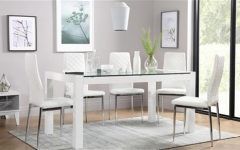 White Glass Dining Tables and Chairs