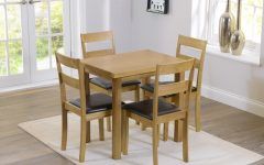 2024 Latest Oak Extending Dining Tables and 4 Chairs