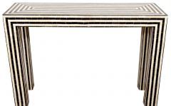 Black and White Inlay Console Tables