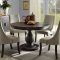 Jaxon 5 Piece Round Dining Sets with Upholstered Chairs