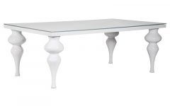 2024 Popular Large White Gloss Dining Tables
