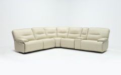 Marcus Oyster 6 Piece Sectionals with Power Headrest and Usb