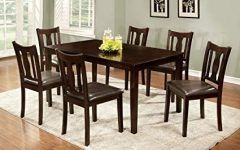 The Best Laurent 7 Piece Rectangle Dining Sets with Wood Chairs
