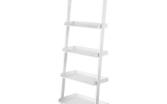 White Leaning Bookcases