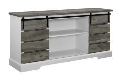 Woven Paths Barn Door Tv Stands in Multiple Finishes