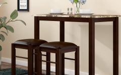 2024 Popular Penelope 3 Piece Counter Height Wood Dining Sets