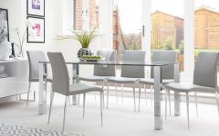 2024 Latest Clear Glass Dining Tables and Chairs