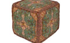Top 10 of Dark Red and Cream Woven Pouf Ottomans
