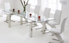 Extending Glass Dining Tables and 8 Chairs
