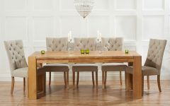 Oak Dining Tables and Fabric Chairs