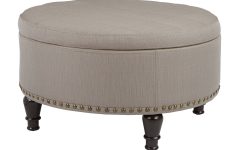 The Best Velvet Ribbed Fabric Round Storage Ottomans