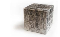 Best 10+ of Gray and Beige Solid Cube Pouf Ottomans