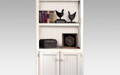 White Bookcases with Cupboard