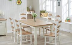 20 Collection of Cream and Wood Dining Tables