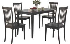 Candice Ii 5 Piece Round Dining Sets with Slat Back Side Chairs
