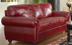 10 Best Ideas Red Leather Couches and Loveseats