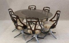 Retro Glass Dining Tables and Chairs