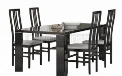 2024 Latest Black High Gloss Dining Tables