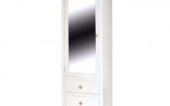 15 Collection of Single White Wardrobes with Mirror