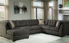 Norfolk Chocolate 3 Piece Sectionals with Raf Chaise