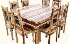 Solid Oak Dining Tables and 8 Chairs