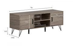 2024 Best of South Shore Evane Tv Stands with Doors in Oak Camel